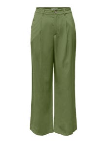 ONLY Pantalones Corte straight Cintura alta -Capulet Olive - 15278699