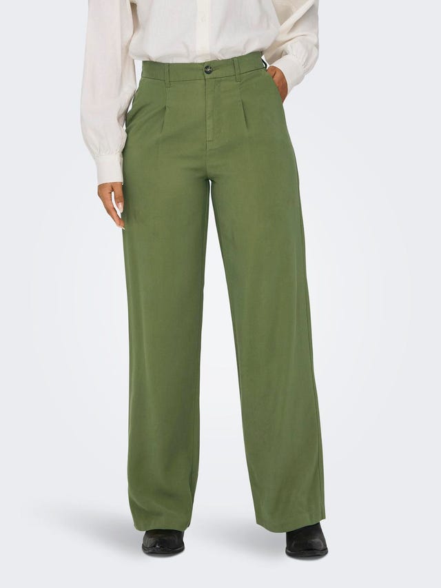 ONLY Straight Fit High waist Trousers - 15278699