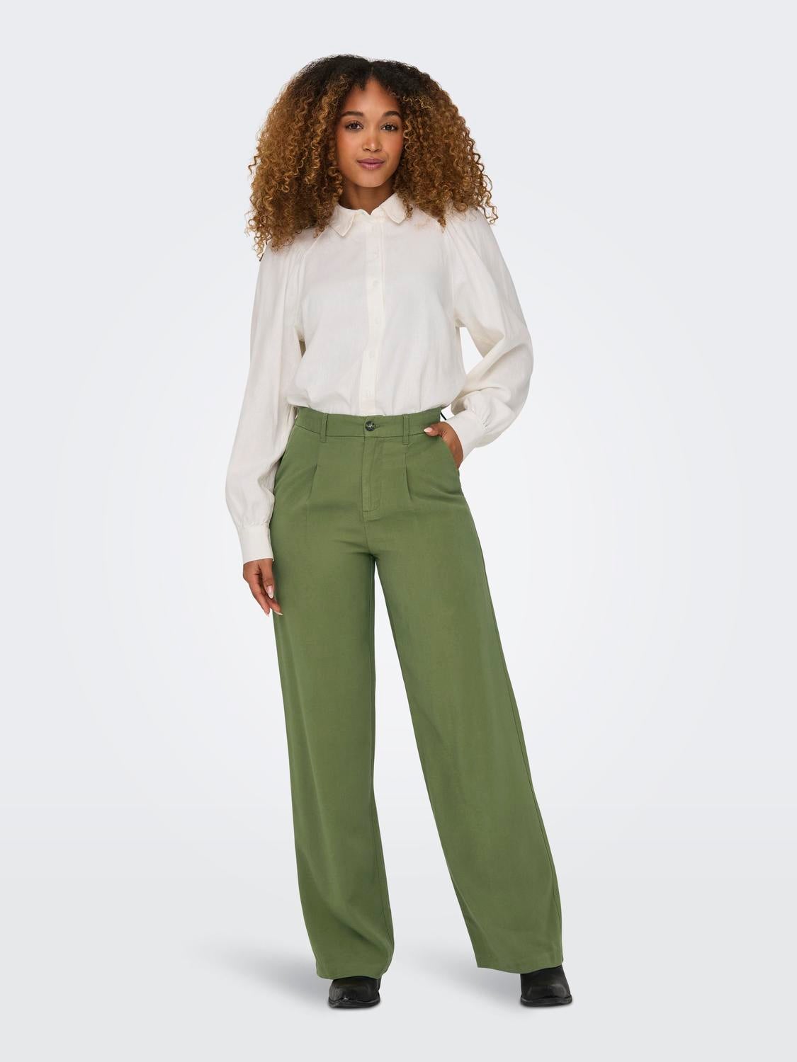 Straight Fit High waist Trousers
