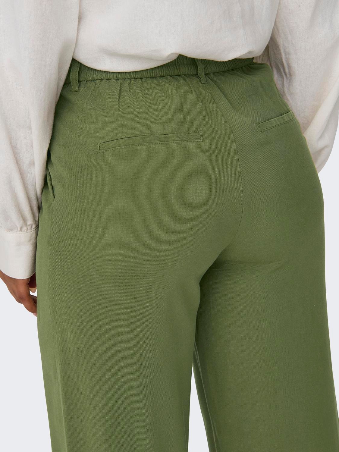 ONLY High waisted Straight Pants -Capulet Olive - 15278699