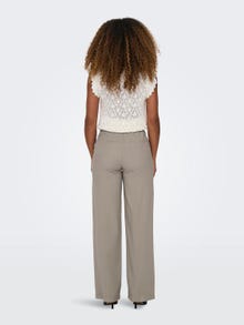ONLY Pantalons Straight Fit Taille haute -Pure Cashmere - 15278699