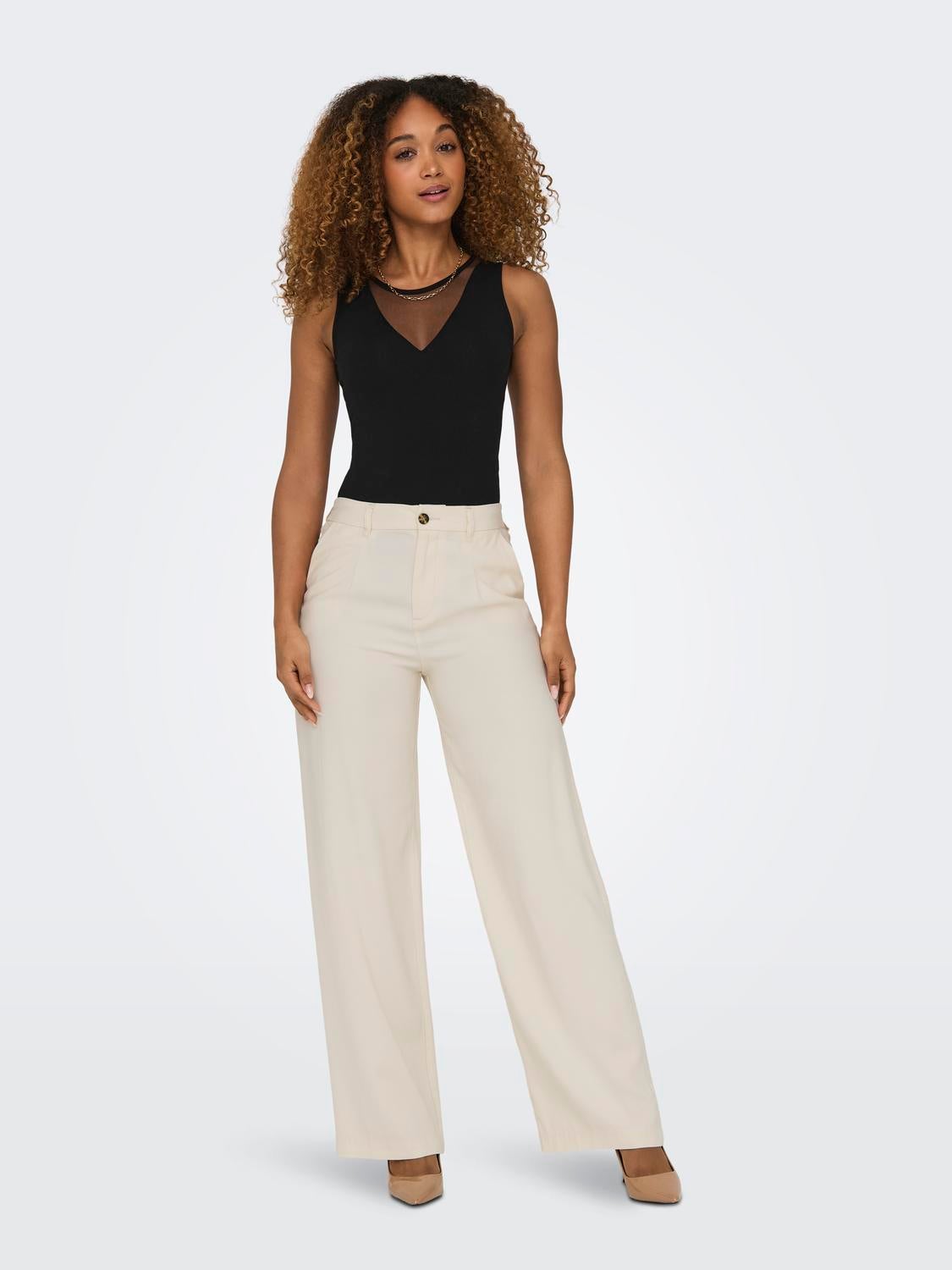 Pantalons Straight Fit Taille haute