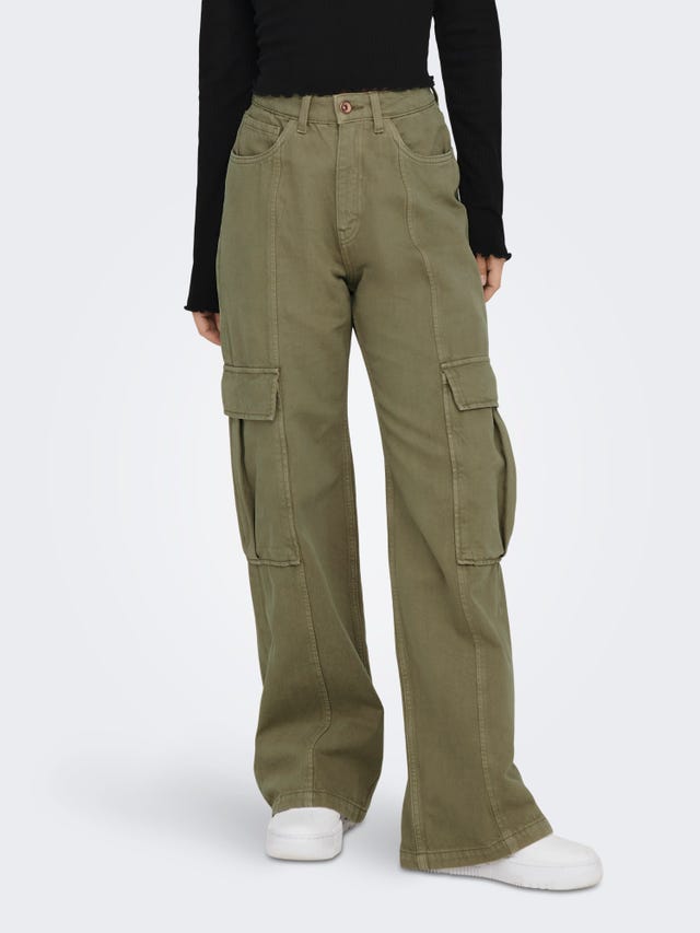 ONLY Cargo trousers with high waist - 15278721