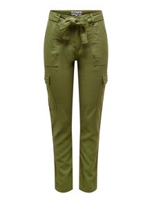 ONLY High waisted Cargo Pants With Belt -Olive Branch - 15278728