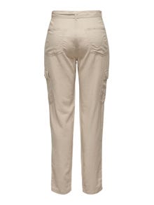 ONLY Pantalons Cargo Fit Taille haute -Oxford Tan - 15278728