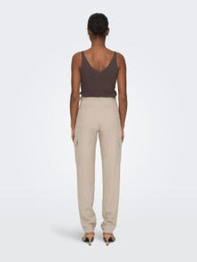 ONLY High waisted Cargo Pants With Belt -Oxford Tan - 15278728