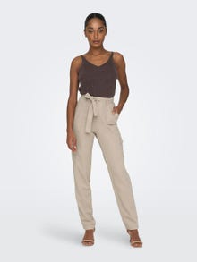 ONLY Pantalons Cargo Fit Taille haute -Oxford Tan - 15278728