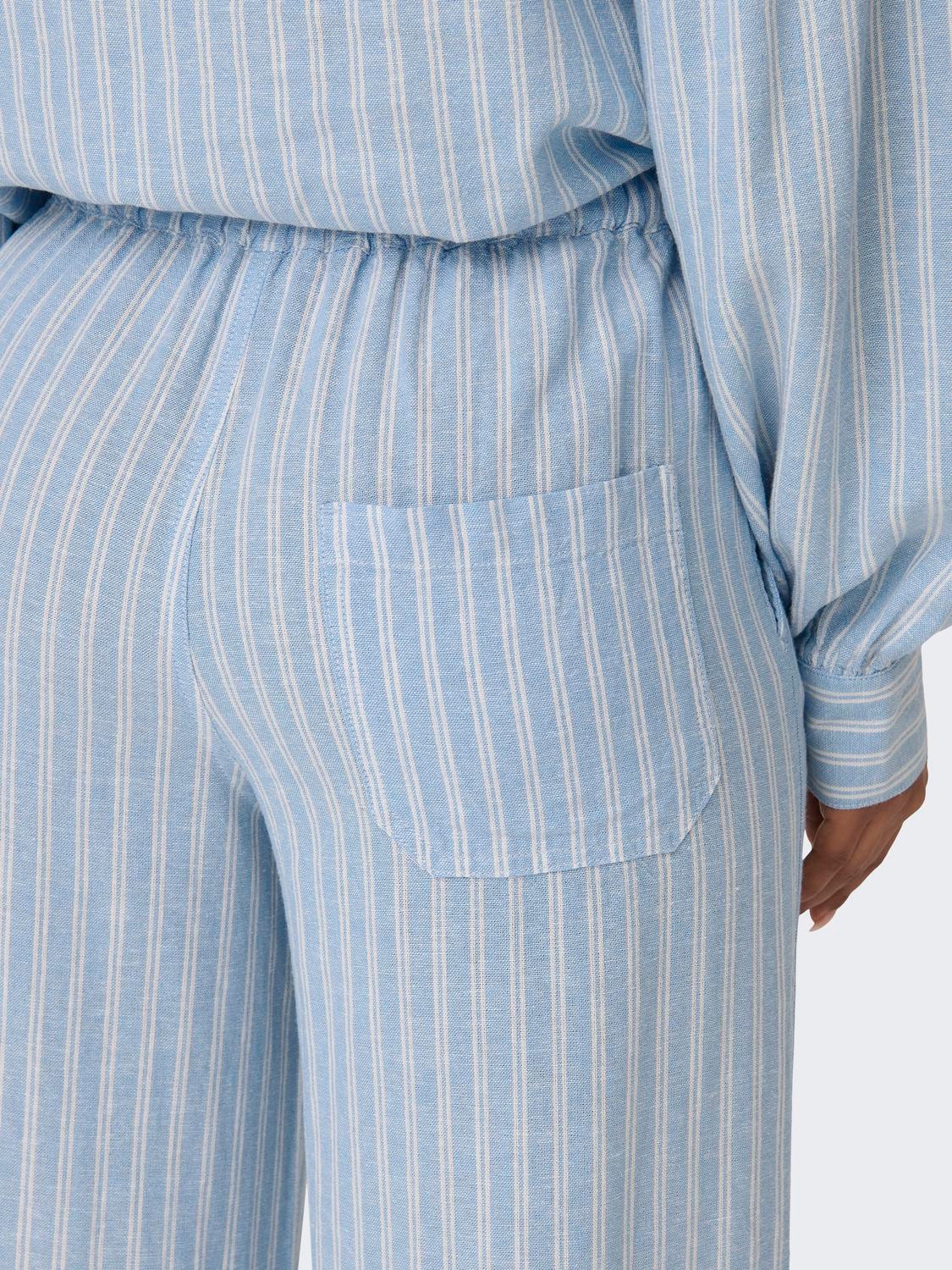 ONLY Pantalones Corte wide leg -Blissful Blue - 15278730