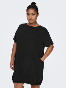 ONLY Regular Fit O-Neck Short dress -Black - 15278772