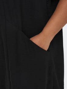 ONLY Curvy Ensfarvet kjole -Black - 15278772