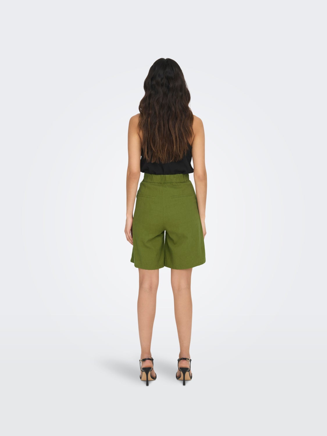 High waisted sales olive green shorts