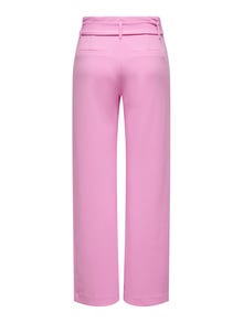 ONLY Pantalons Straight Fit Taille haute -Cyclamen - 15278837