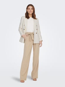 ONLY Pantalons Straight Fit Taille haute -Oxford Tan - 15278837