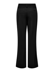 ONLY Pantalons Straight Fit Taille haute -Black - 15278837