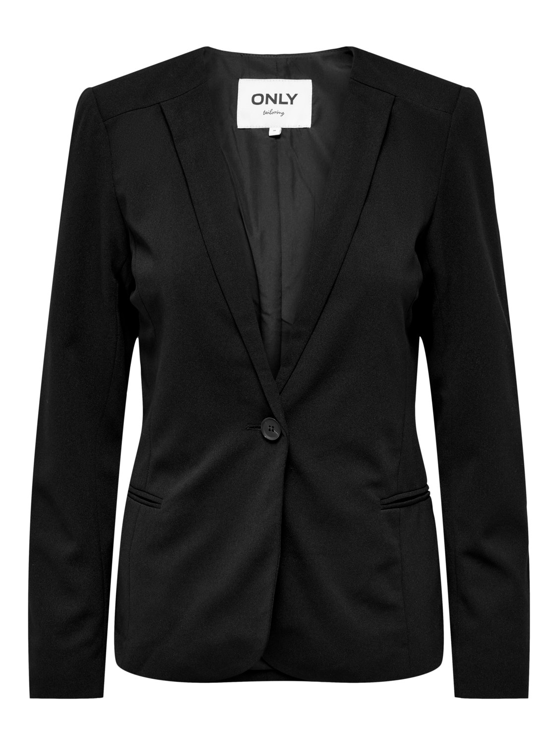 ONLY Slim Fit Innskårede jakkeslag Blazer -Black - 15278850