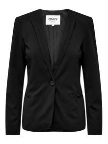 ONLY Slim Fit Innskårede jakkeslag Blazer -Black - 15278850