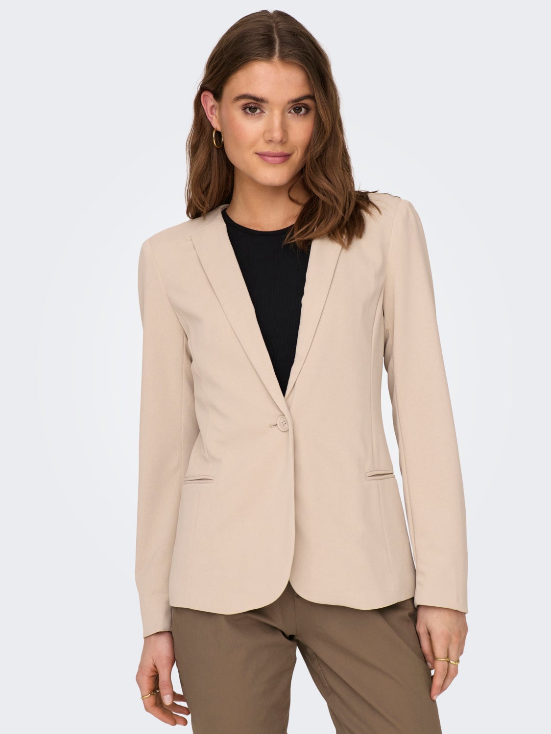 Beige slim clearance fit blazer