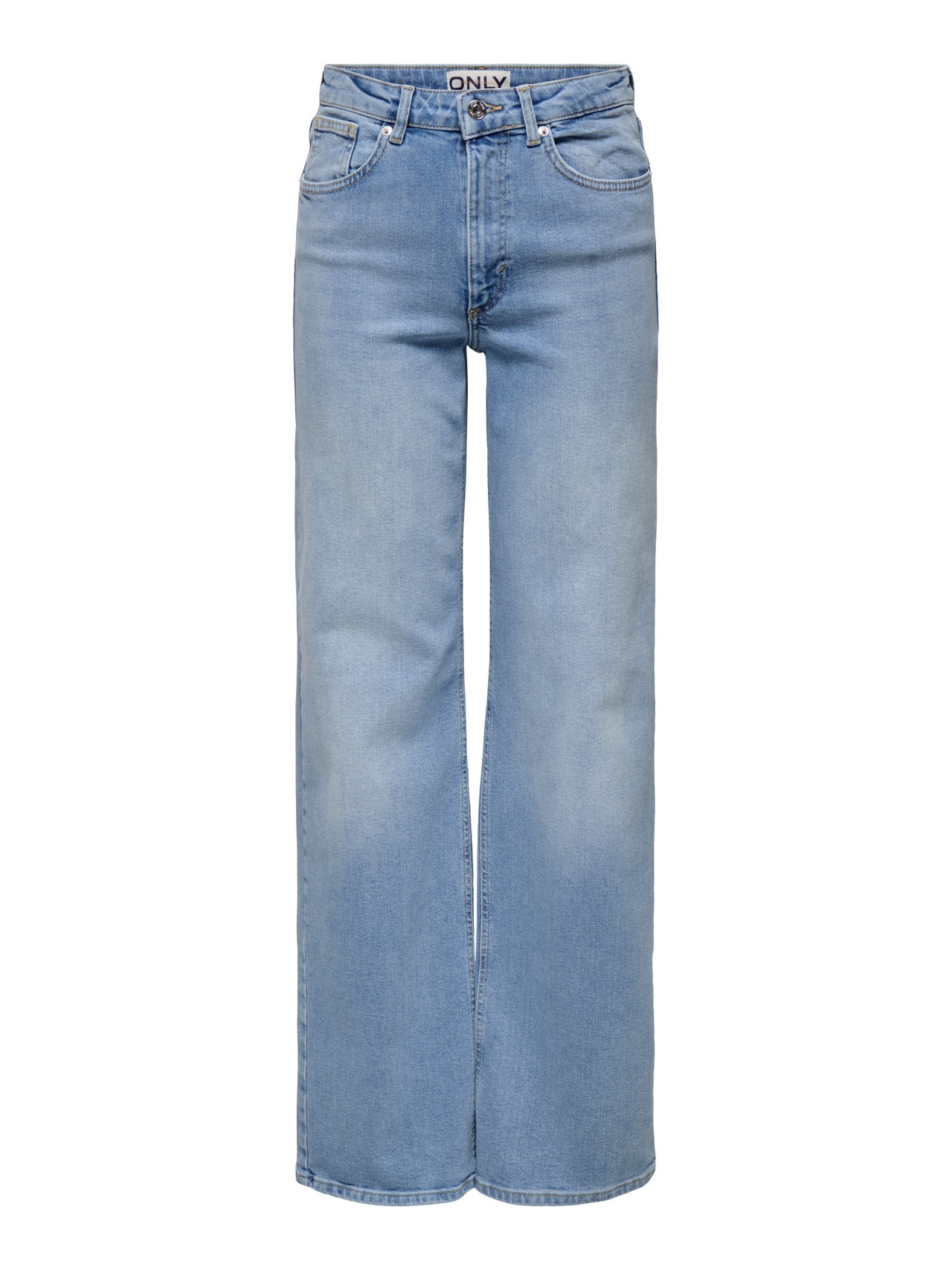 ONLY Weiter Beinschnitt Hohe Taille Tall Jeans -Light Blue Denim - 15278905