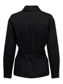 ONLY Belted overshirt -Black - 15278917