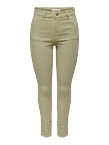 ONLY High waisted Chinos -Sage Green - 15278924