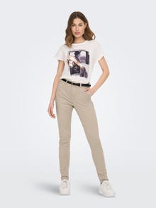 ONLY Regular Fit High waist Trousers -Oxford Tan - 15278924