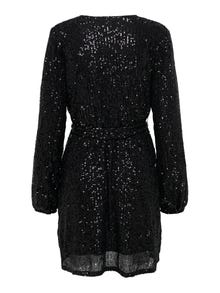 ONLY Regular Fit O-hals Kort kjole -Black - 15278975