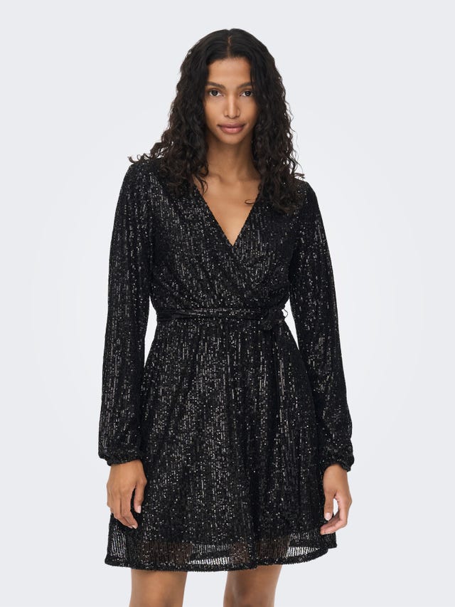 ONLY Sequin Wrap dress - 15278975