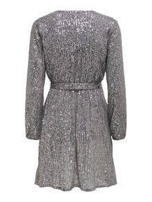 ONLY Sequin Wrap dress -Gull - 15278975