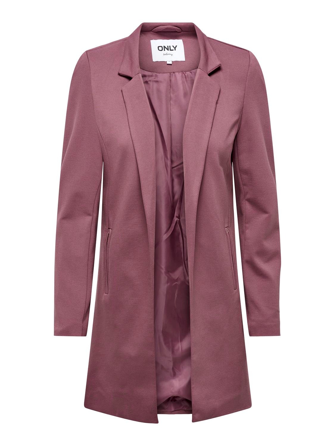 ONLY High stand-up collar Coat -Rose Brown - 15278979