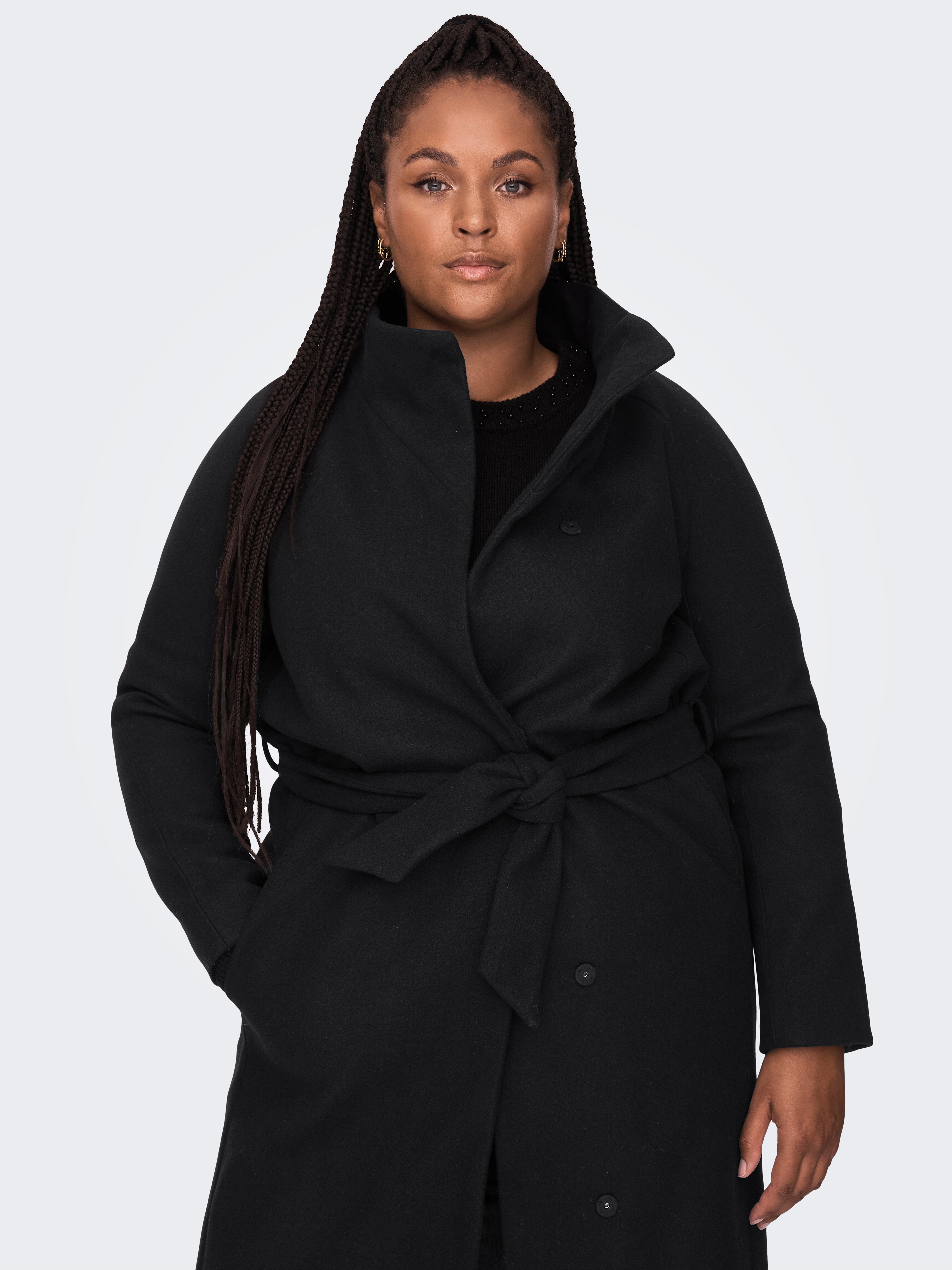 High neck wrap on sale coat