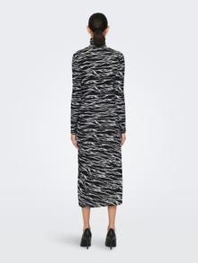 ONLY Regular fit Hoge hals Lange jurk -Light Grey Melange - 15279139