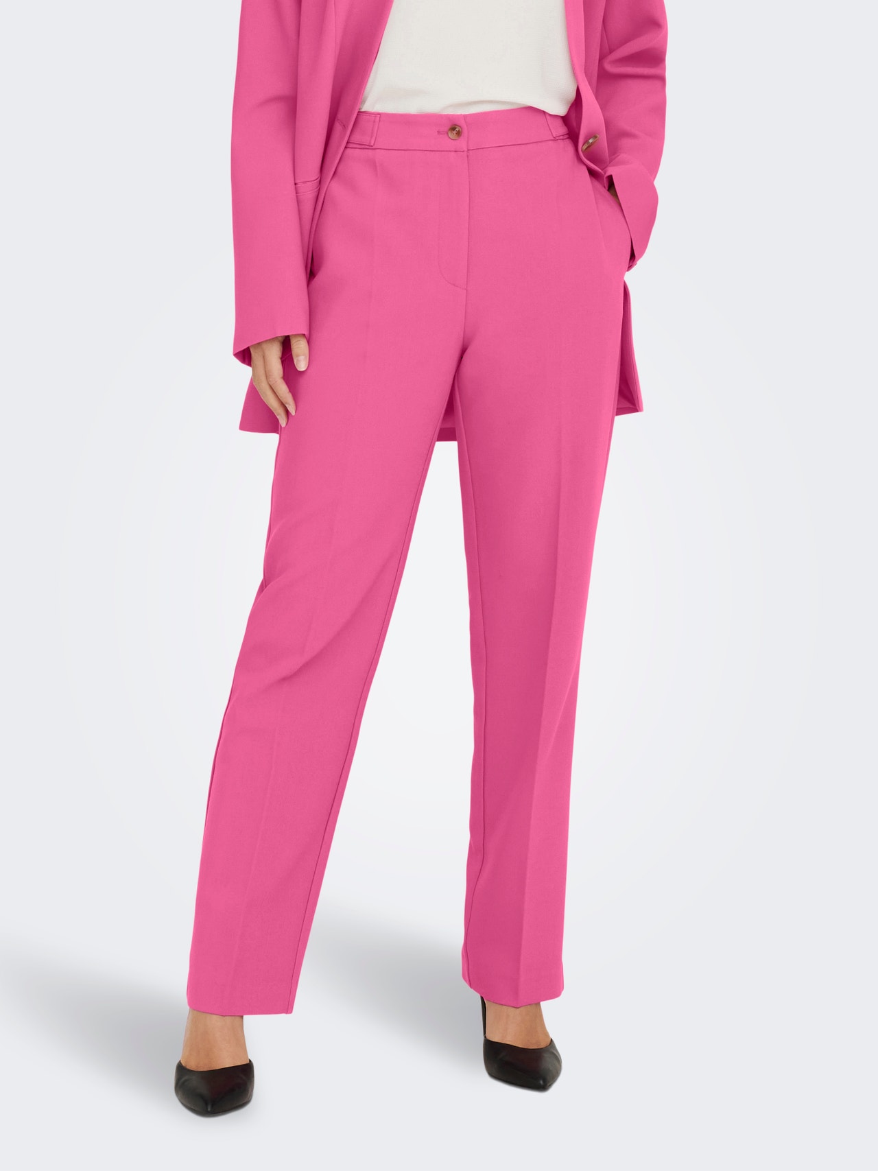 High Waisted Cigarette Pants | Medium Purple | ONLY®