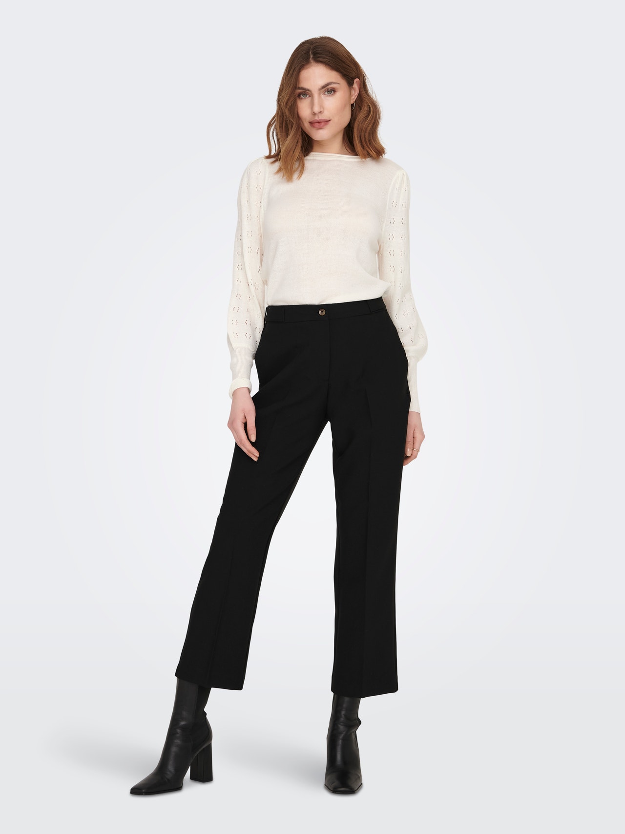 ONLY Regular Fit High waist Trousers -Black - 15279149