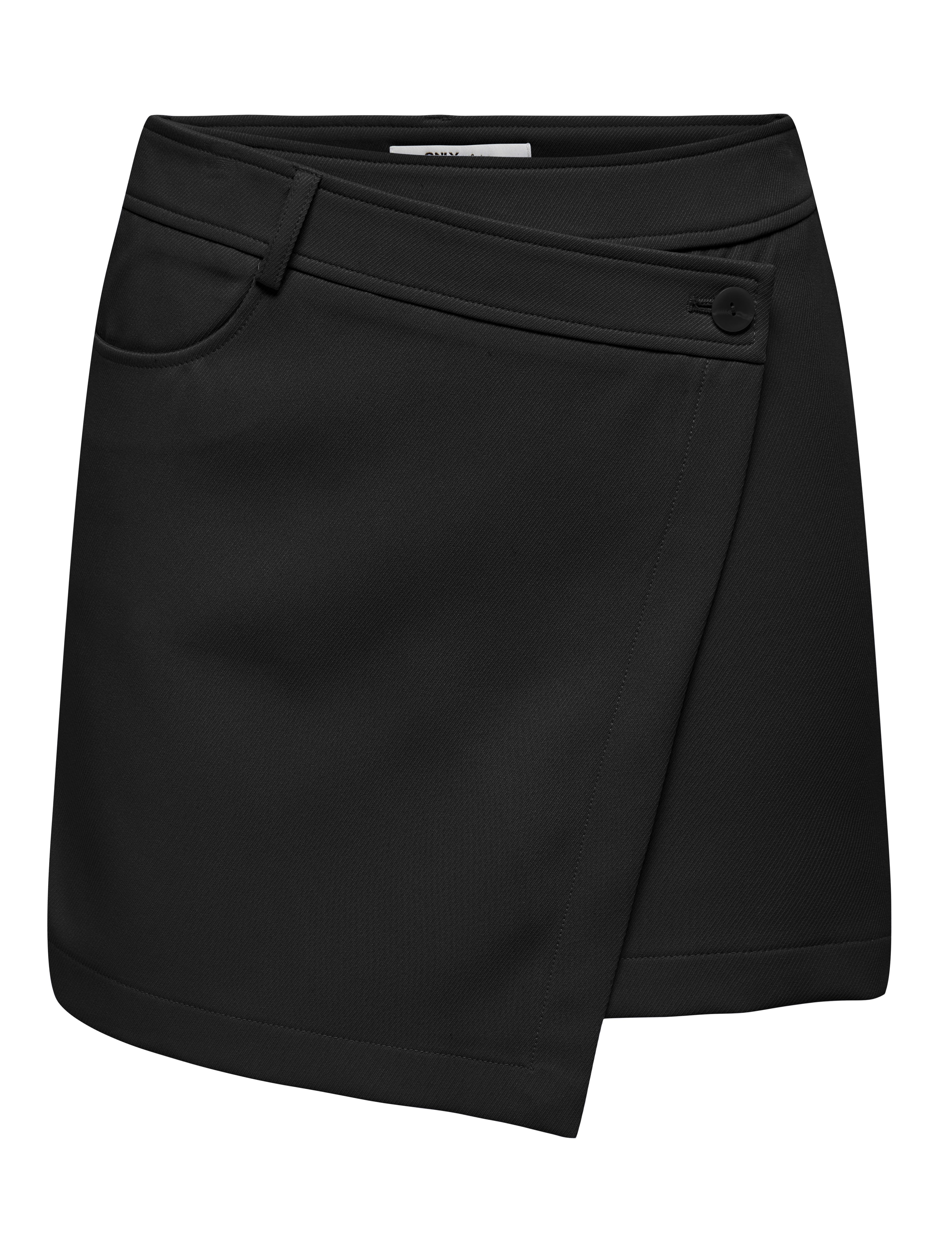 Black wrap mini clearance skirt