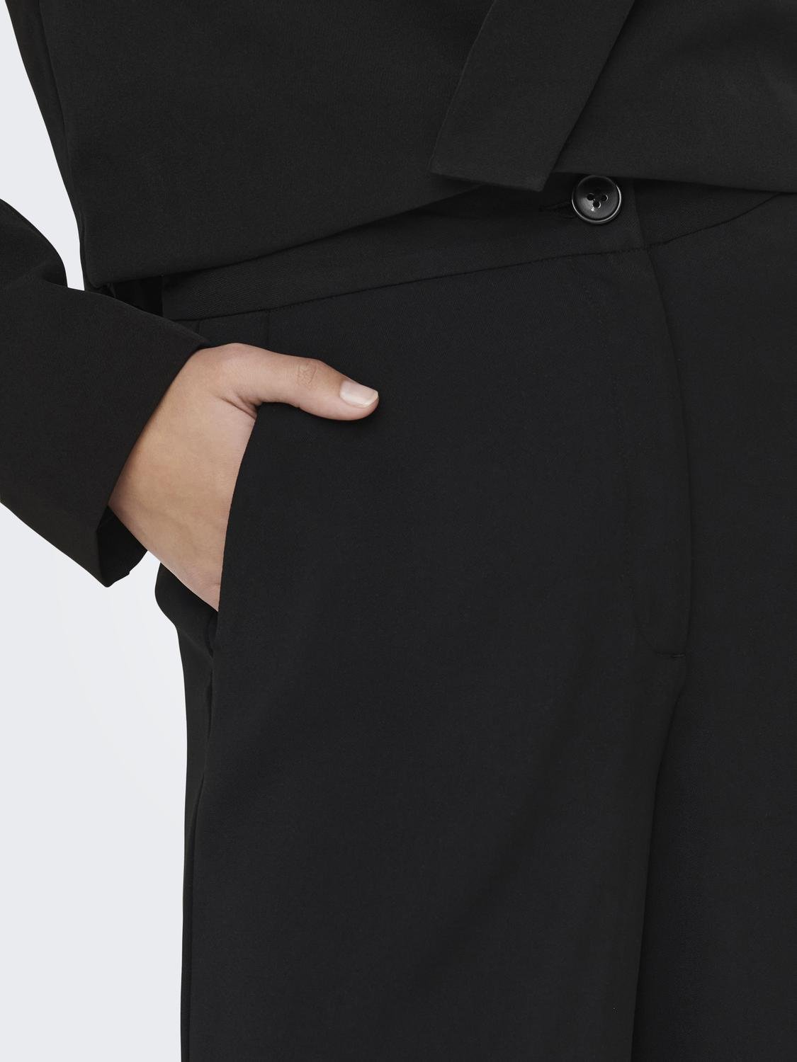 ONLY Højtaljede klassiske bukser -Black - 15279301