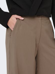 ONLY Højtaljede klassiske bukser -Walnut - 15279301