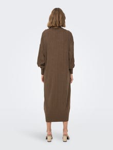 ONLY Tall v-hals Strikket kjole -Chestnut - 15279347