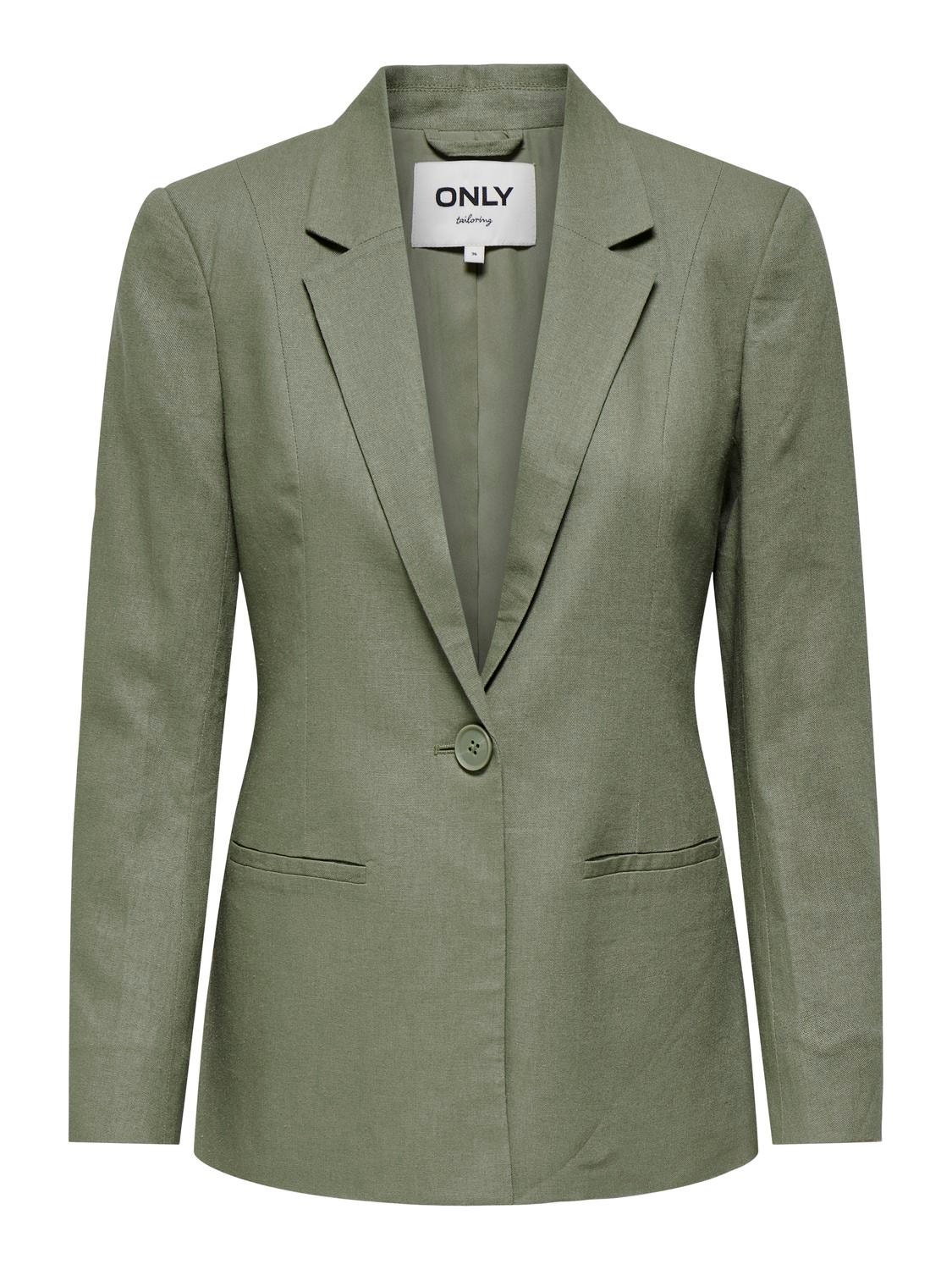 ONLY Loose fit Innskårede jakkeslag Blazer -Oil Green - 15279507