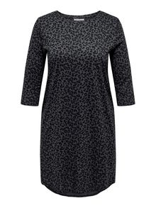 ONLY Curvy printed mini dress -Black - 15279578
