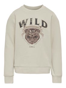 ONLY Normal passform O-ringning Sweatshirt -Oatmeal - 15279607