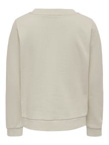 ONLY Normal passform O-ringning Sweatshirt -Oatmeal - 15279607