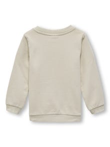 ONLY MINI Sweatshirt med Print -Oatmeal - 15279609