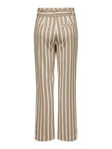 ONLY High Waisted Pants With Belt -Silver Mink - 15279663