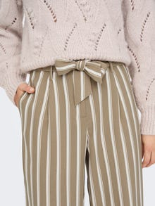 ONLY High Waisted Pants With Belt -Silver Mink - 15279663
