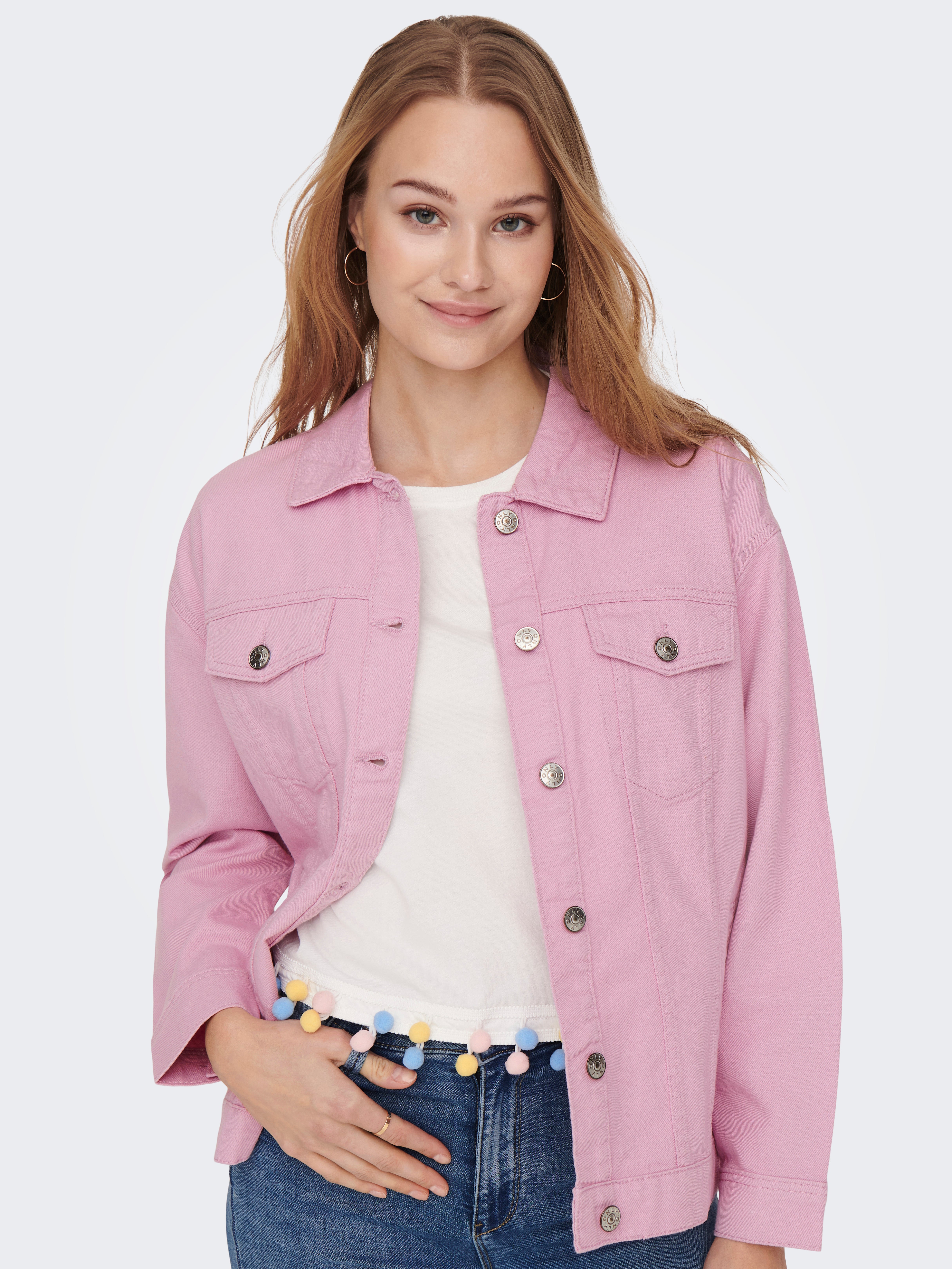 Light pink outlet jeans jacket