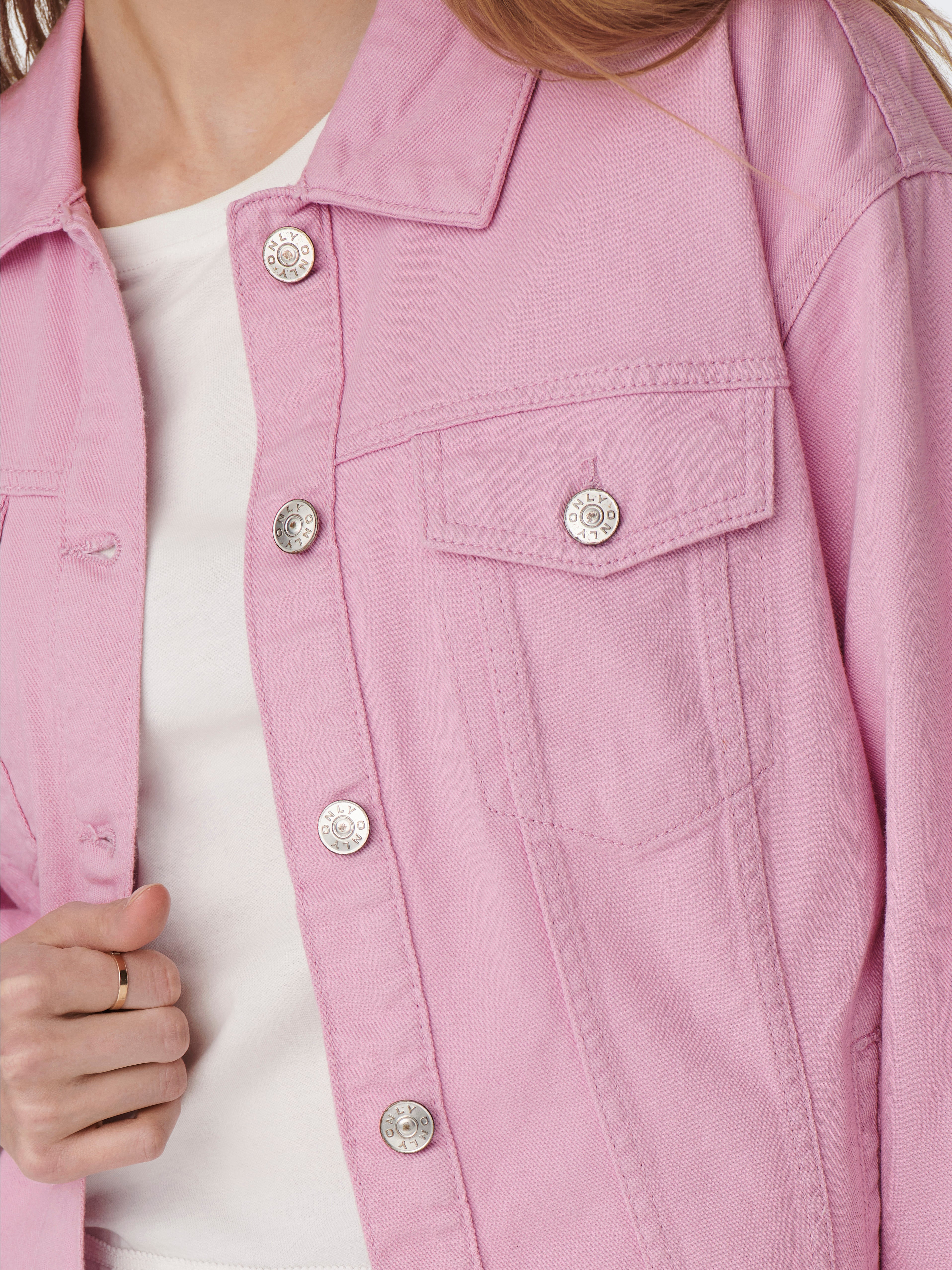 Pink canvas outlet jacket