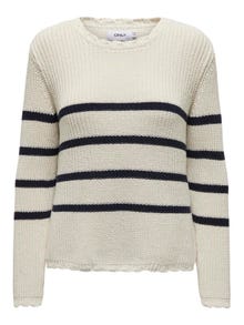 ONLY O-hals Pullover -Pumice Stone - 15279774