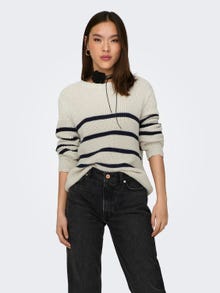 ONLY O-hals Pullover -Pumice Stone - 15279774