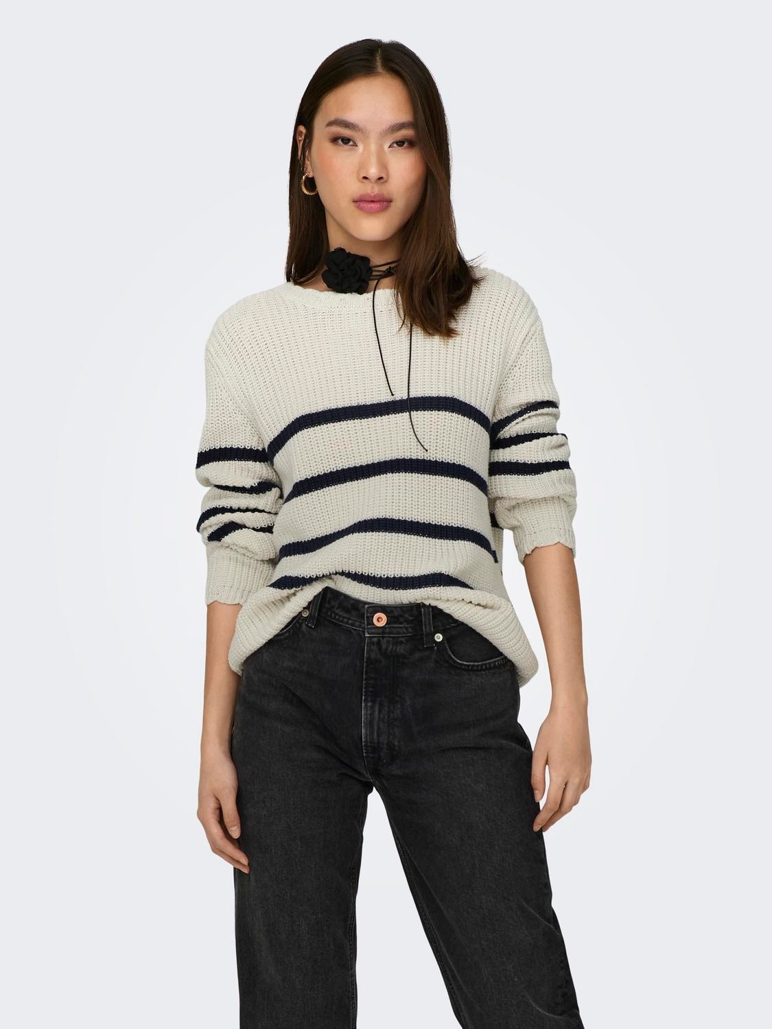 ONLY Pull-overs Col rond -Pumice Stone - 15279774