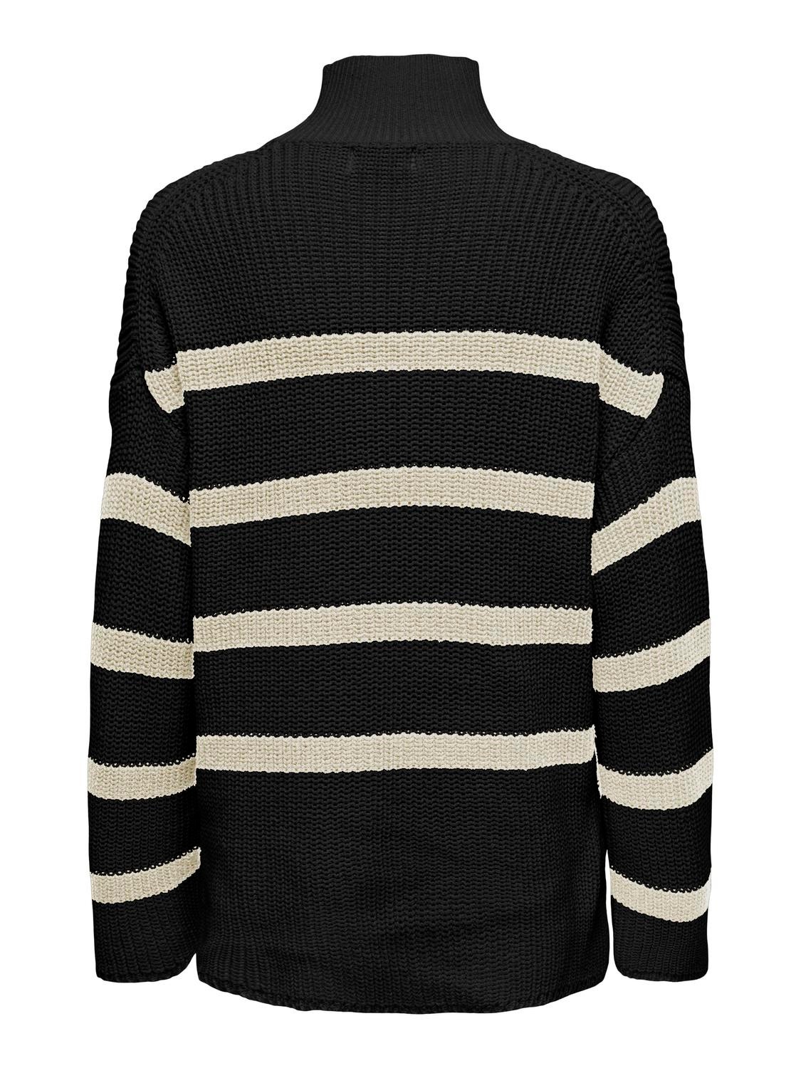 ONLY High neck knitted pullover -Black - 15279777